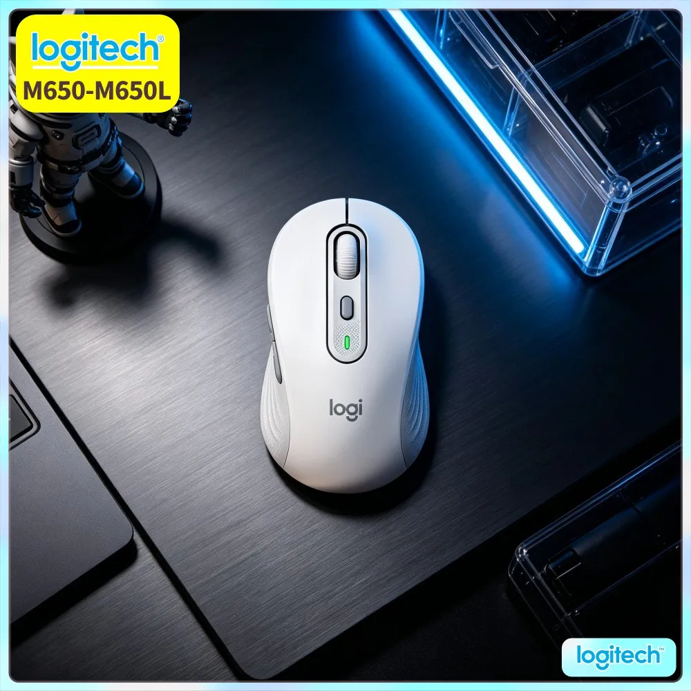 Logitech M650 Signature Wireless Mouse - Advanced Optical Sensor, Ergonomic Contour 5 Custom Buttons 20-Month Bluetooth Battery