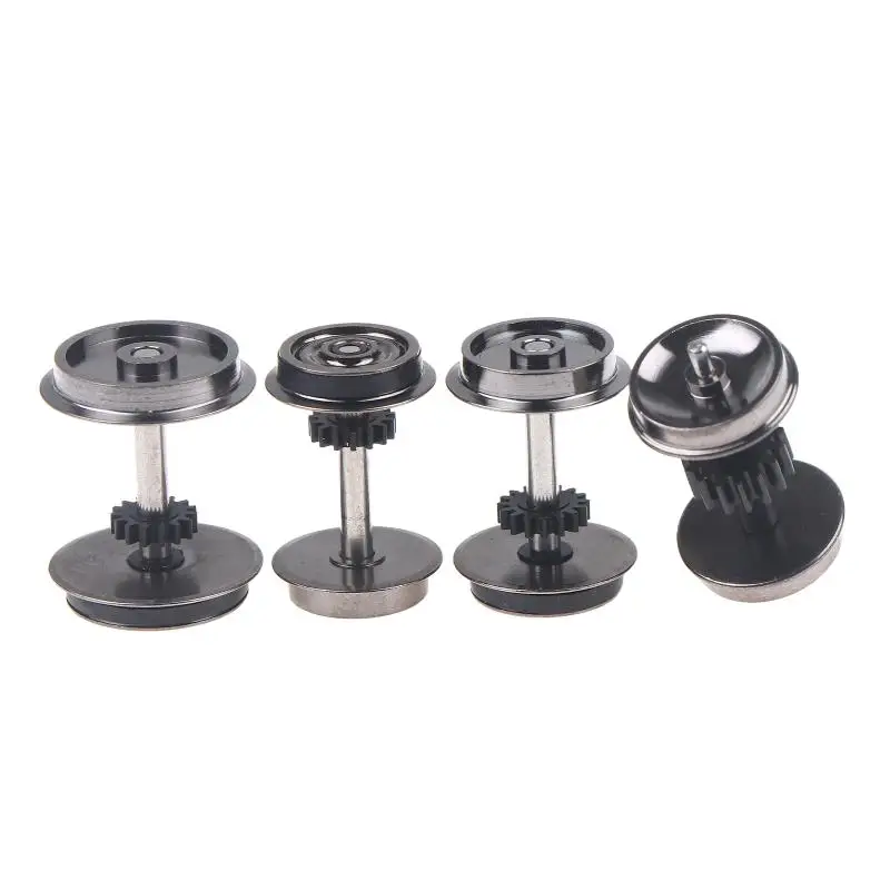 2pc Set of HO Scale DC Wheels for Model Railroad Trains 1:87 Gauge Upgrade DIY Accessory
