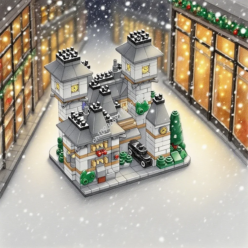 

873 шт. MOC Nevermore Academy Архитектурная модель Строительные блоки Идея строительства Кирпичная игрушка Рождественские подарки Образование детей