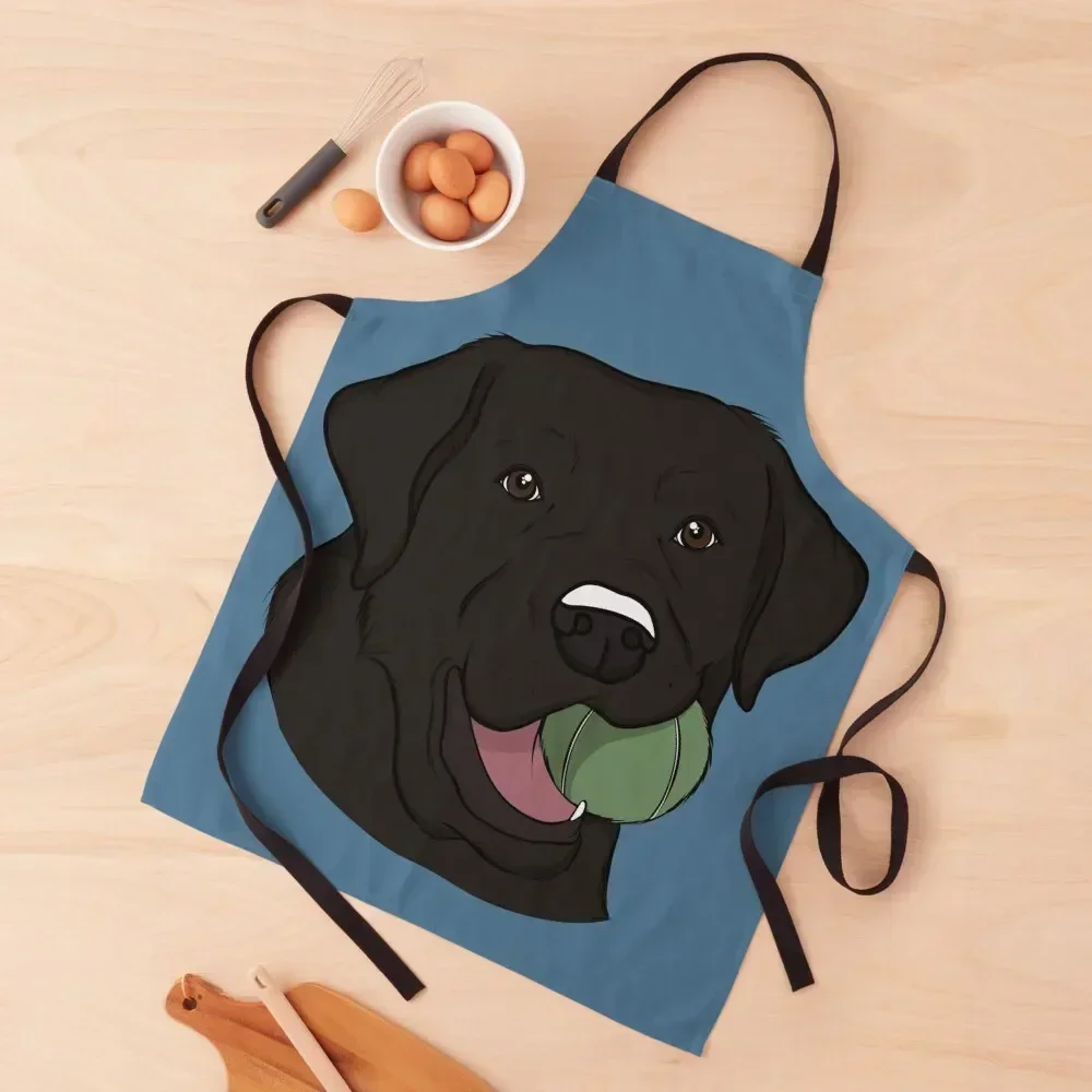 

Black Labrador with Ball Apron beauty master Household Items women's kitchens Kitchen Man Apron