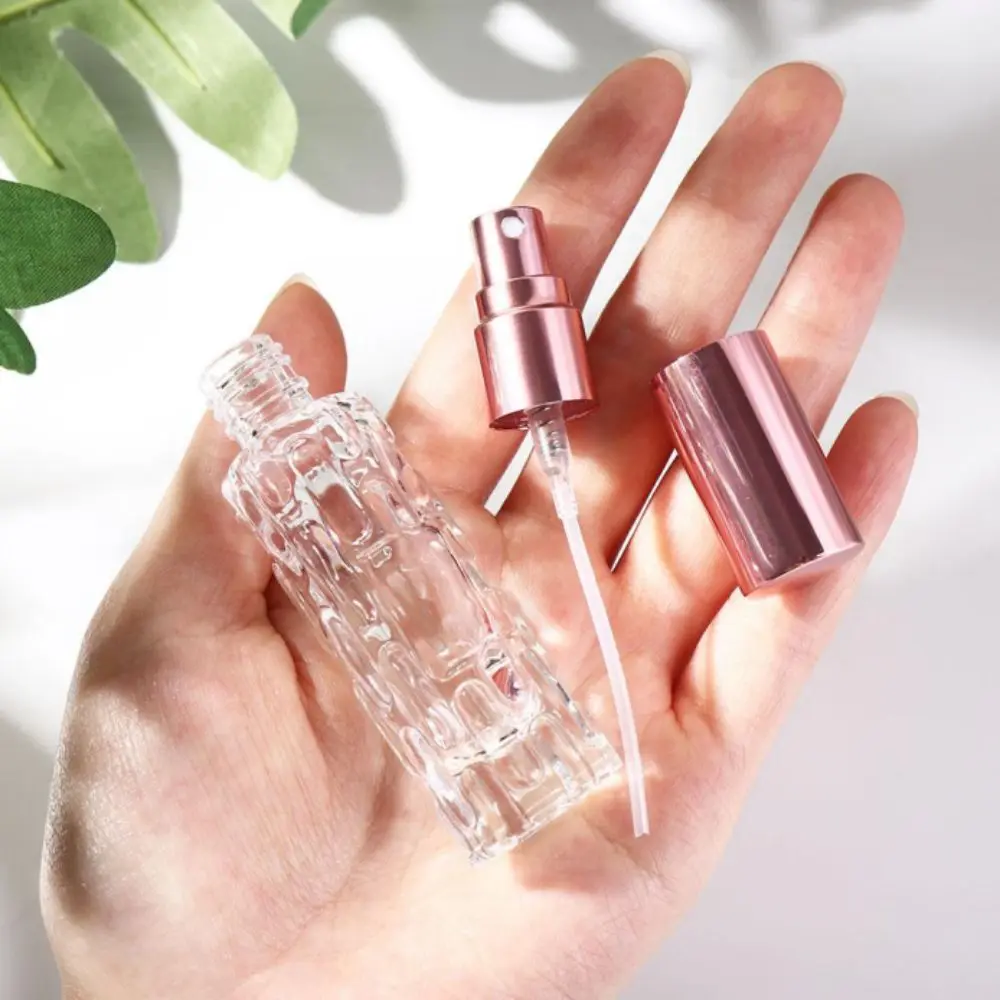 10ml Travel Glass Bottle Bitter Gourd Pattern Transparent Cosmetic Container Miniature Subpackaging Liquid Sprayer Women Girls