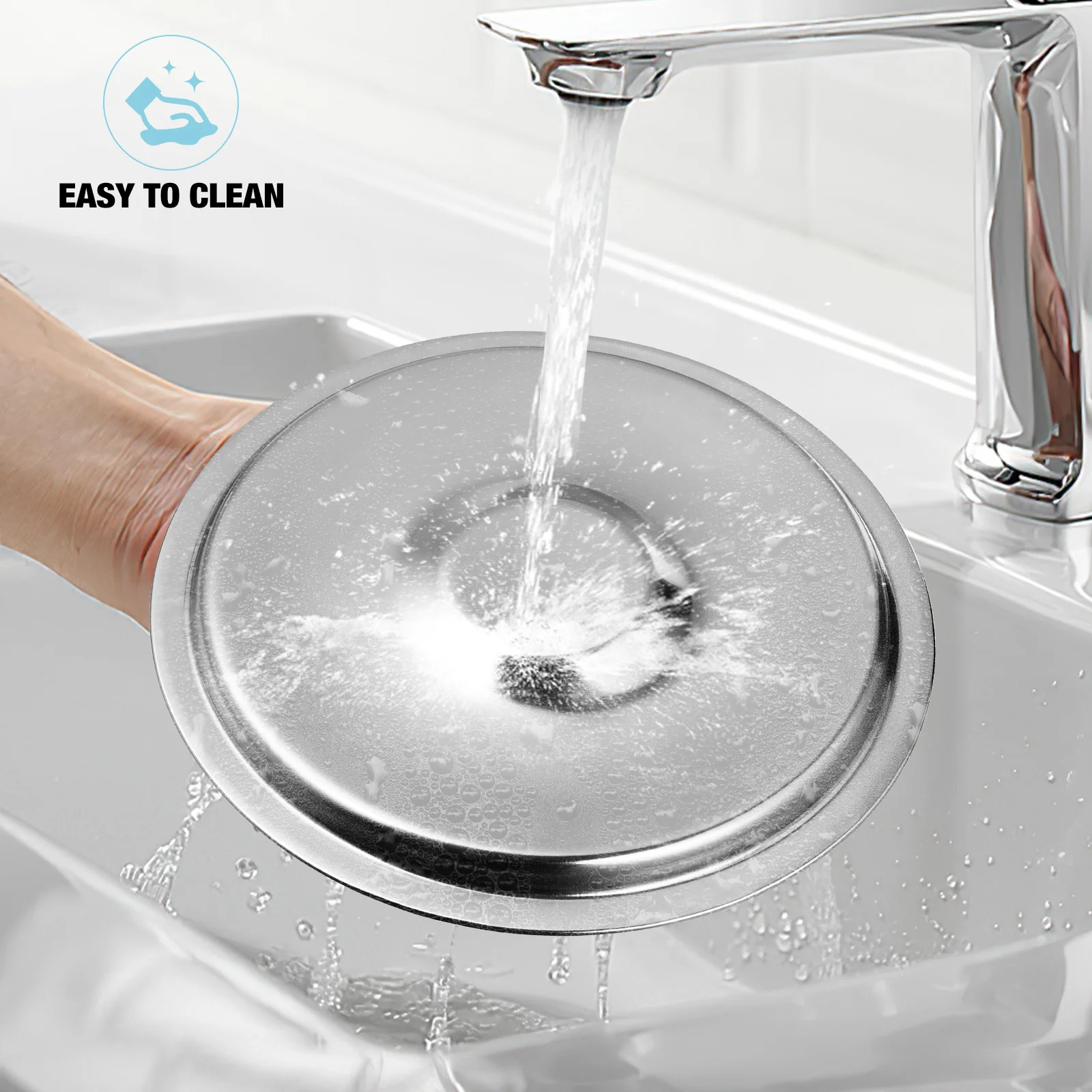 غطاء أوعية من الستانليس ستيل صغير عالمي مناسب للمقالي والصحون والتوابل واستبدال تجهيزات المطابخ المقاومة للصدأ