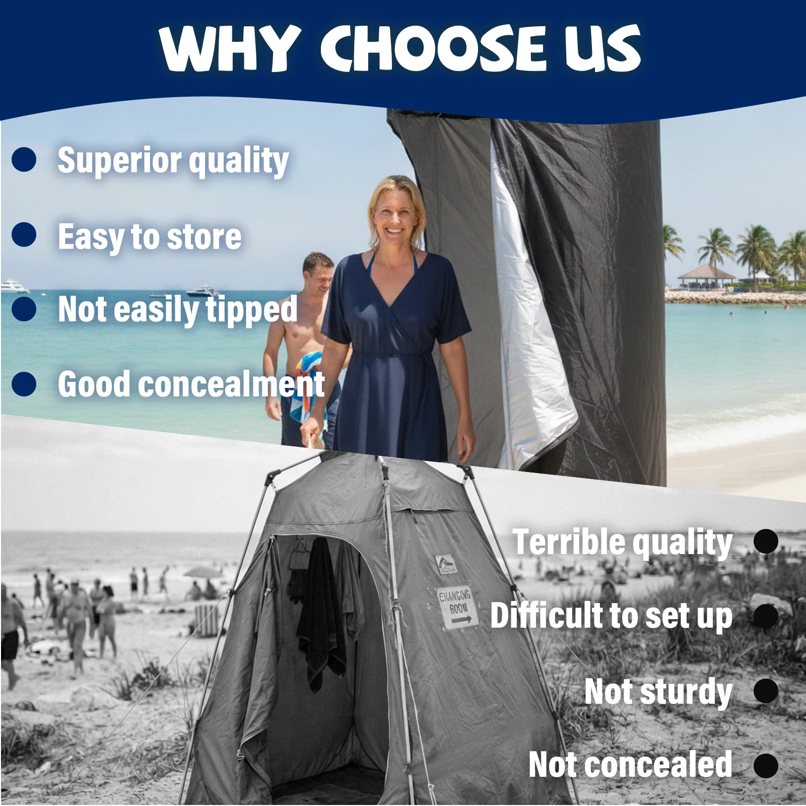 Picture 4: Portable Pop-Up Privacy Tent Outdoor Shower Tent Foldable with Storage Bag Easy Setup for Beach Camping - Ideal for Outdoor Use