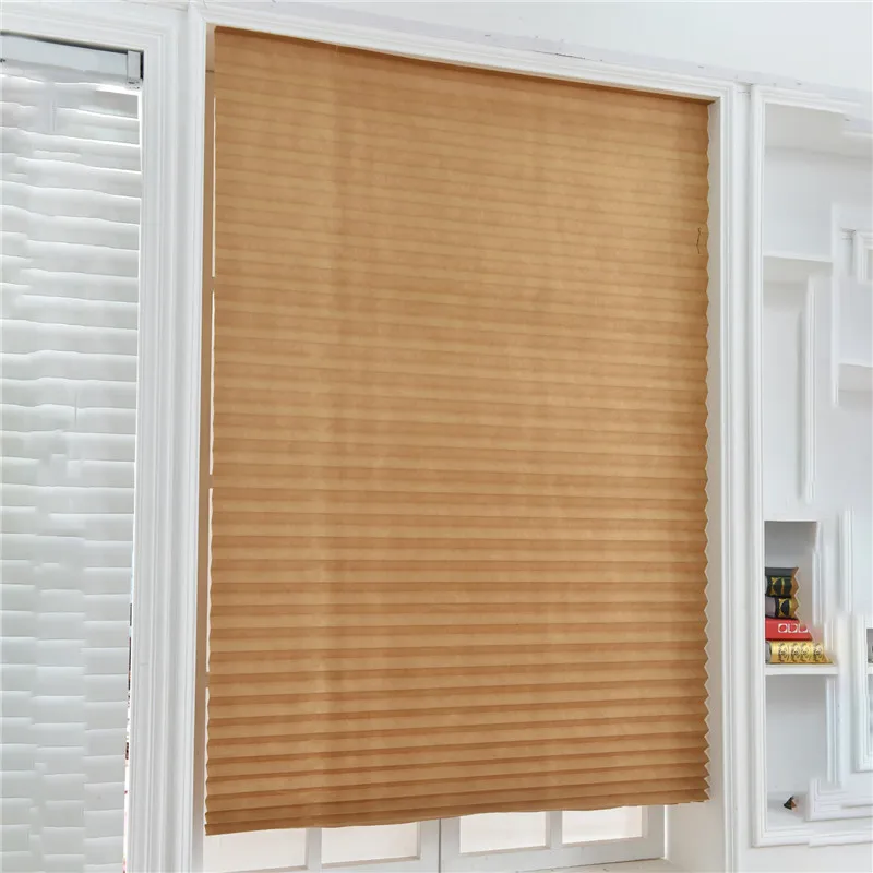 Self-Adhesive Pleated Blinds Curtains Half Blackout Windows For Bathroom Balcony Shades For Living Room Home Window Door