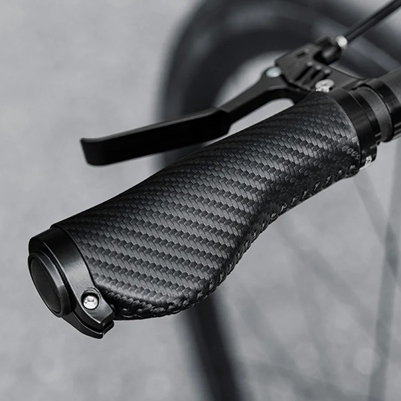 MTB Bicycle Grips Leather Shockproof Anti-Slip Bike Handles Cover PVC Ergonomics Waterproof Dustproof Handlebar Road Bike Grips