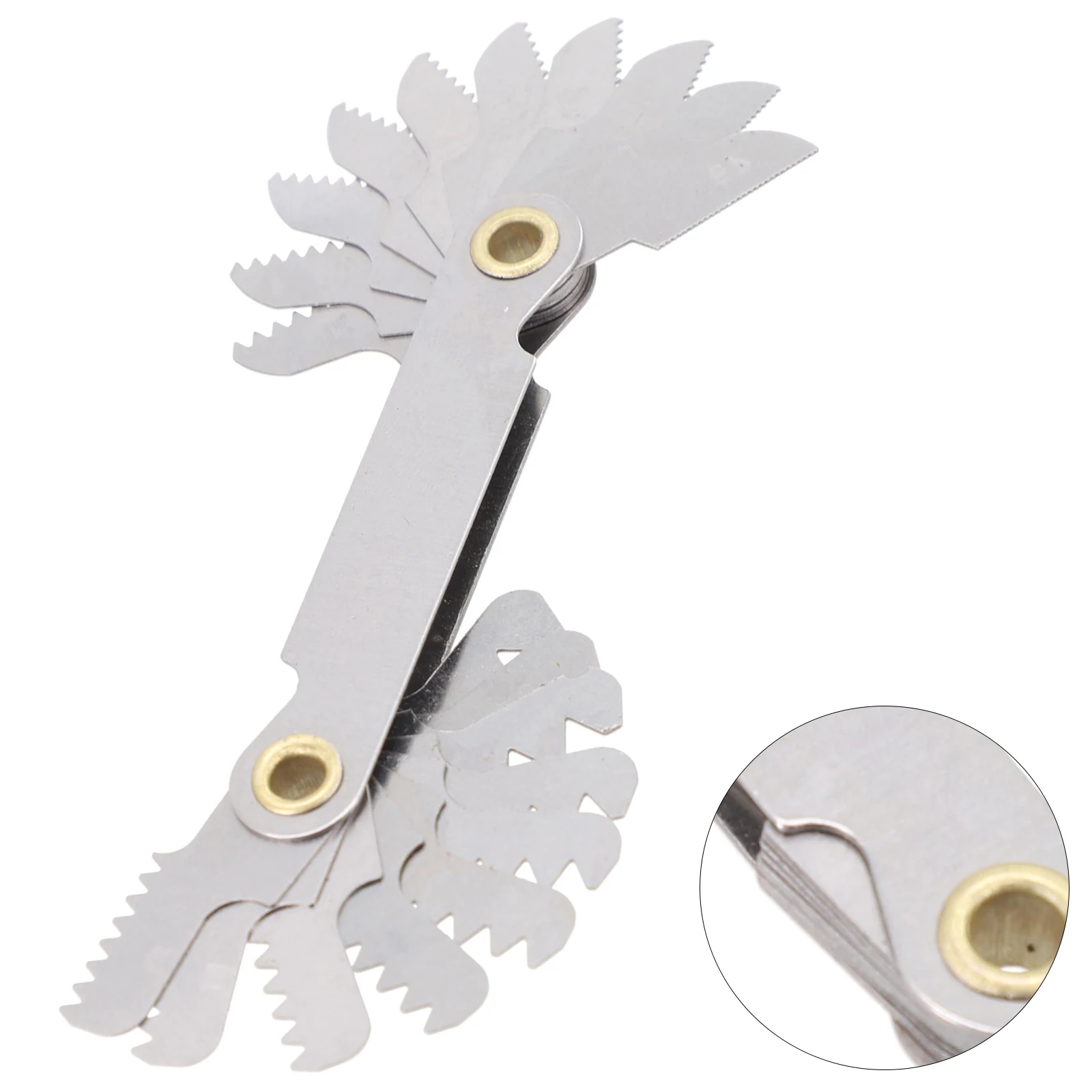 1PCS Thread Measuring Gauge Cut Step Measuring 55/60 Degree Screw Pitch Center Measurement Steel Hardware Tool Accessories