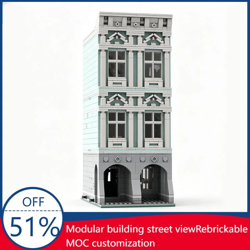 2454PCS Renaissance Town House Modular City Building MOC Model Custom Blocks DIY Assembly Educational Toy City Fans Display Gift
