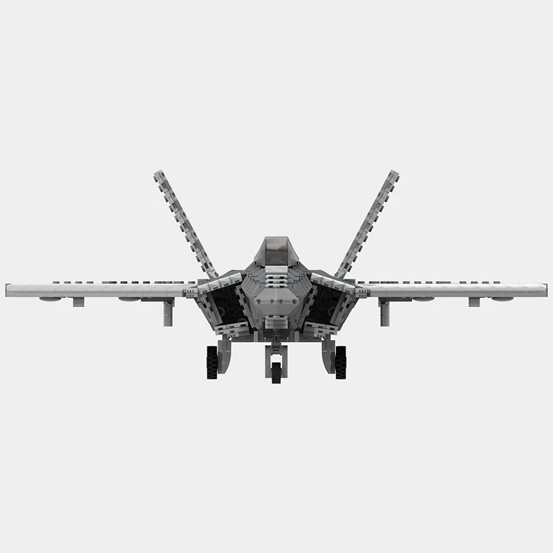 MOC-F-22ラプターミリタリーシリーズのビルディングブロック,1:35スケール,テクノロジー,高難易度,航空機のレンガ,おもちゃのコレクション,戦闘機のギフト