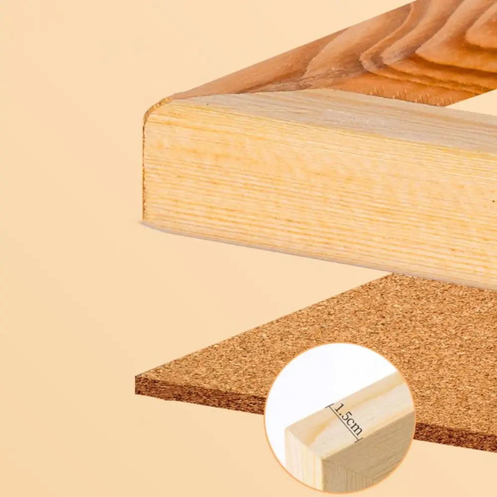 ตกแต่งบ้านสองด้าน Cork ประกาศ Board หนา DIY Photo Display Board แขวนผนังข้อความภาพพื้นหลัง