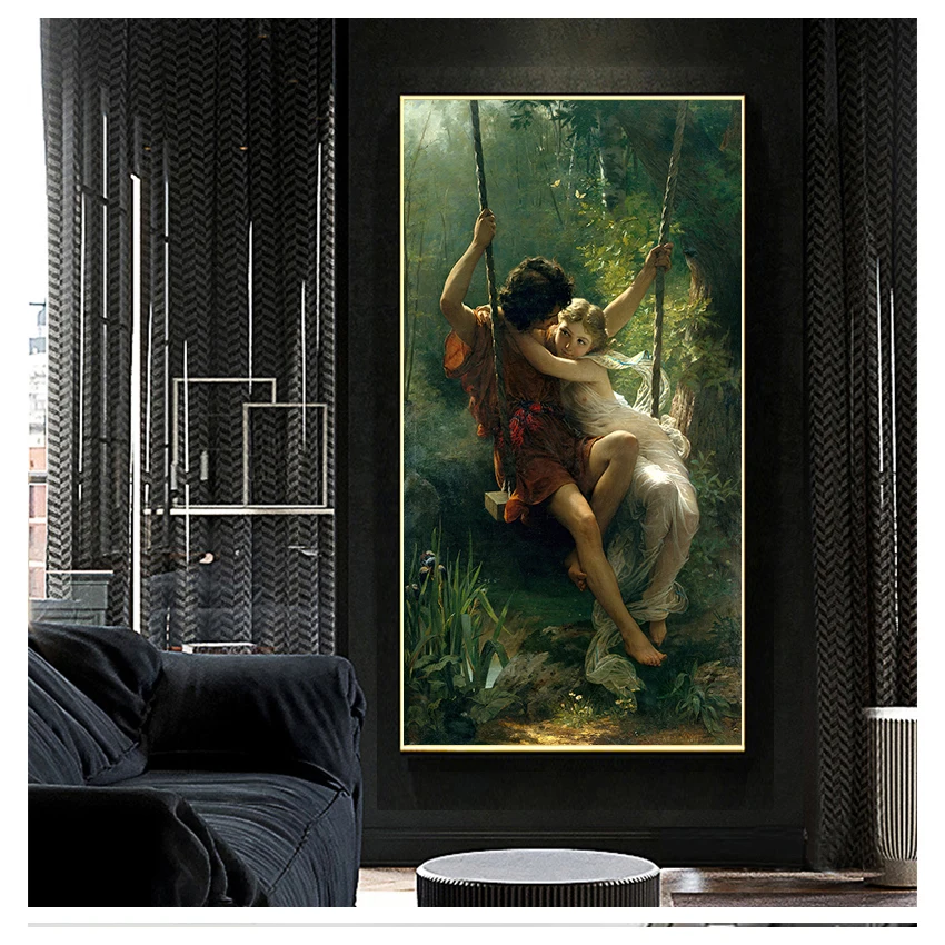 Cot's Springtime Posters Print on Canvas Wall Art Canvas Famous Painting for Living Room Decor France Painter Pierre Auguste