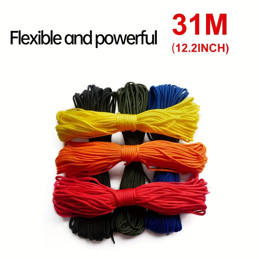 7-core multi-purpose utility rope (31 meters), available in multiple colors, suitable for camping scenarios and DIY projects