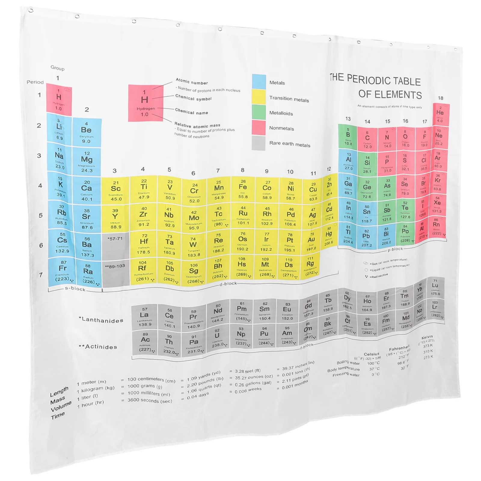 

1Set Grey Shower Curtain Waterproof Polyester Bath Curtain with Science Theme Design for Modern Bathroom Decoration