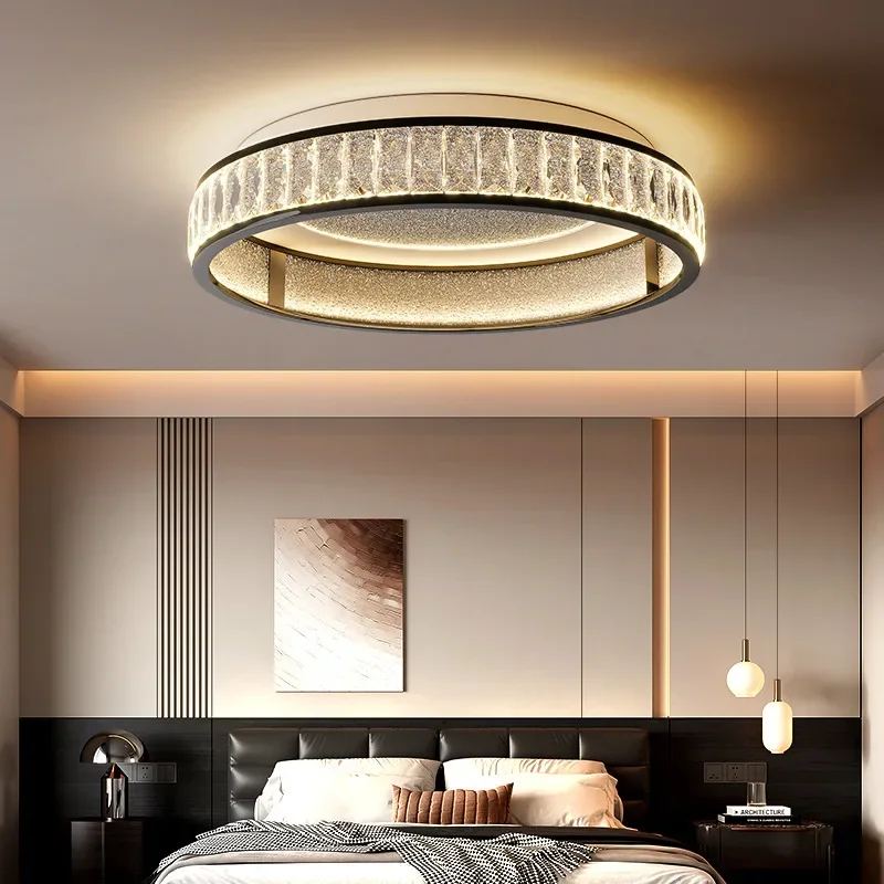 Plafoniera italiana di lusso in cristallo per camera da letto, villa di lusso di fascia alta, sala, camera da letto principale, ristorante, cerchio, luce avanzata