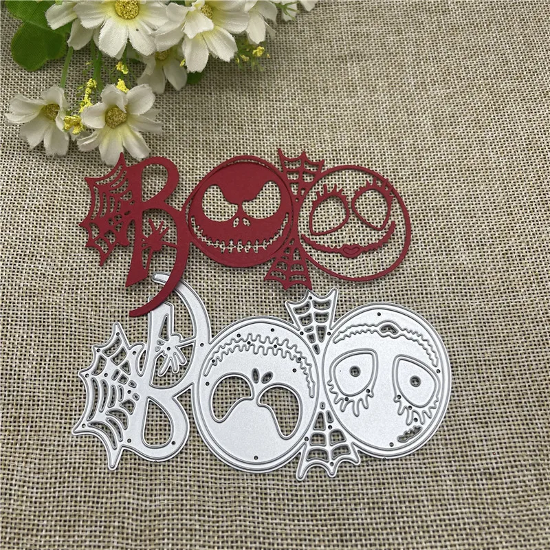 Halloween boo Metal wykrojniki szablony dla DIY Scrapbooking dekoracyjne wytłaczanie szablon rzemieślniczy