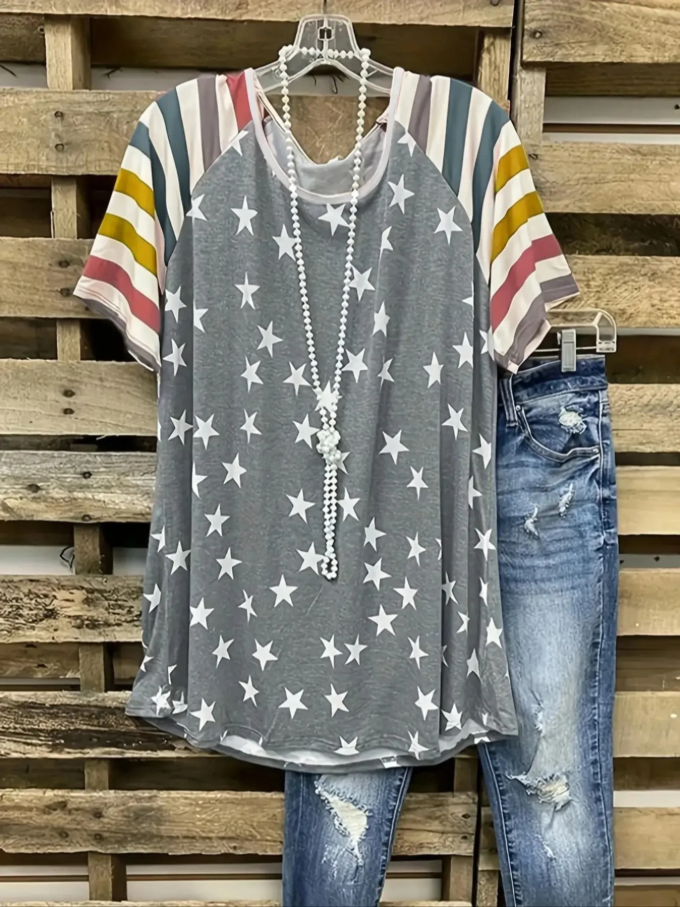 

2024 Hot-selling Loose Fashion V-neck Versatile Short-sleeved Cartoon Digital Plus Size Printed T-shirt Short-sleeved