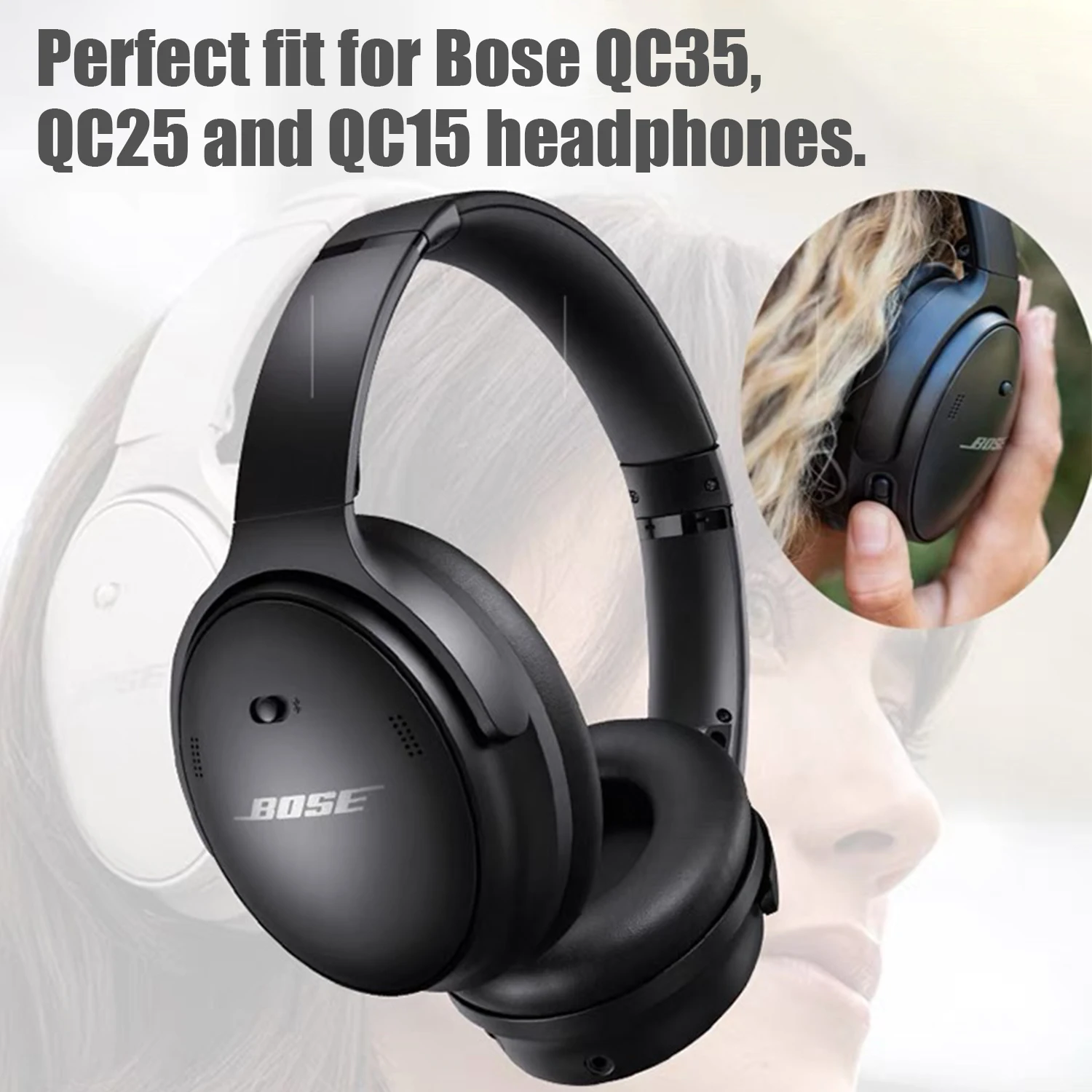 Replacement Earpads and Headband for Bose QC15 QC25 QC35 Headphones