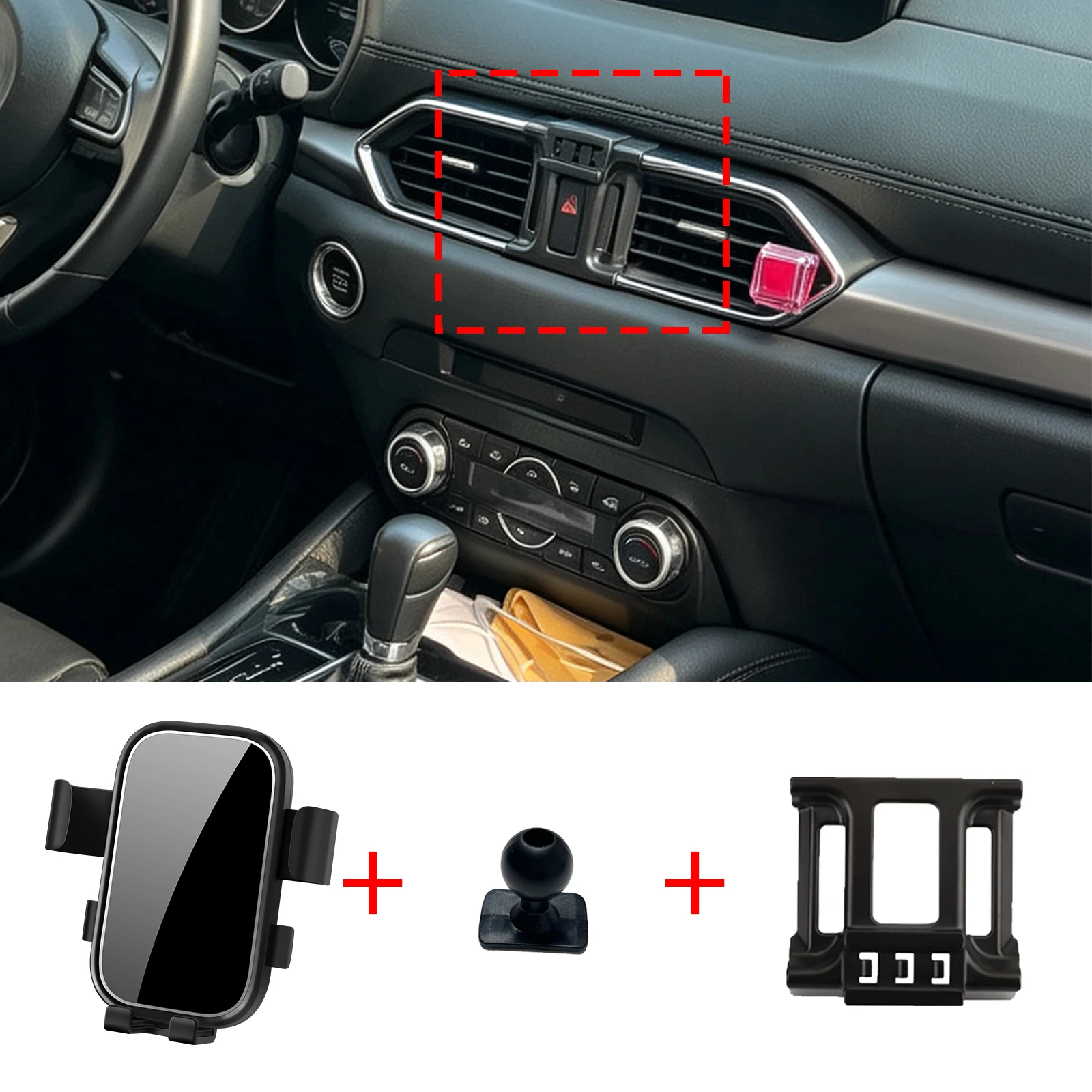 for Mazda CX-5 CX5 KF 2017 2018 2019 2020 2021 2022 2023 2024 LHD RHD Car Dashboard Phone Stand Practical Auto Accessory
