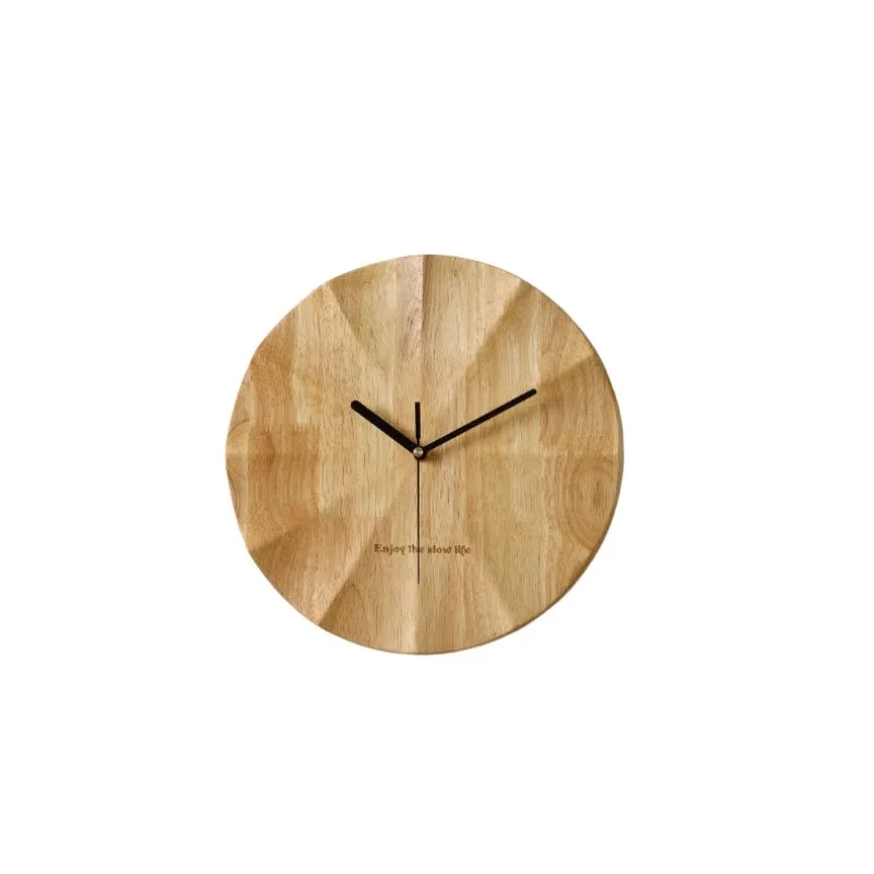 

Solid wood simple wall clock, wall clock, living room advanced clock