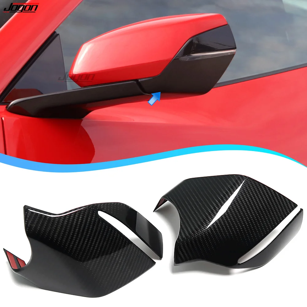 For C8 Corvette Stingray Z51 Z06 Coupe 2020 2021 2022 2023  Real Carbon Fiber Side Mirror Wing Cover Lower Base