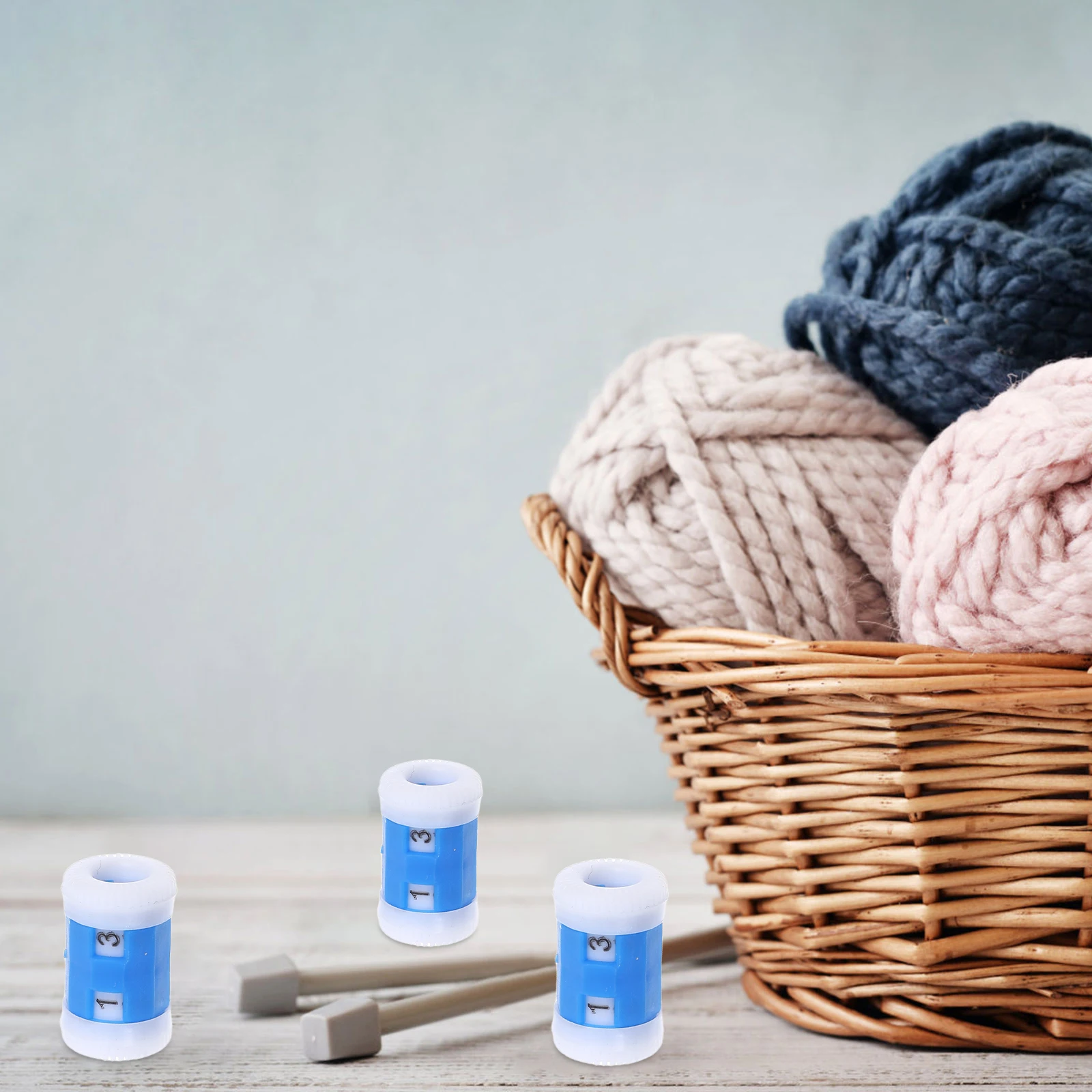 

20pcs Knitting Counter Tools Blue Color Smooth Crochet Markers Stitch Tracker Row Counters Tailor Needle Crochet Diy Marker