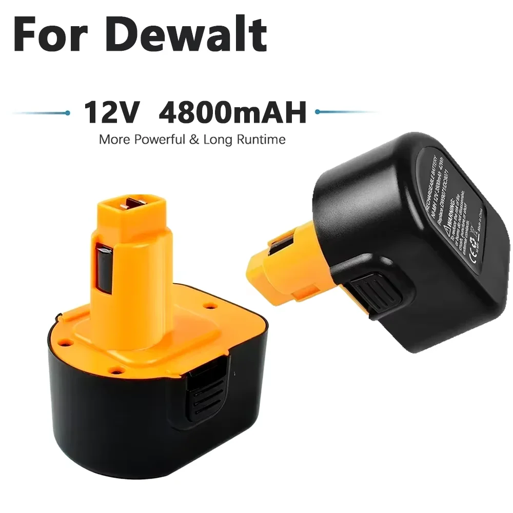 

4800mAh NI-MH Power Tool Battery For Dewalt 12V DW9072 DW9071 DC9071 DE9037 DE9071 DE9072 DE9074 DE9075 152250-27