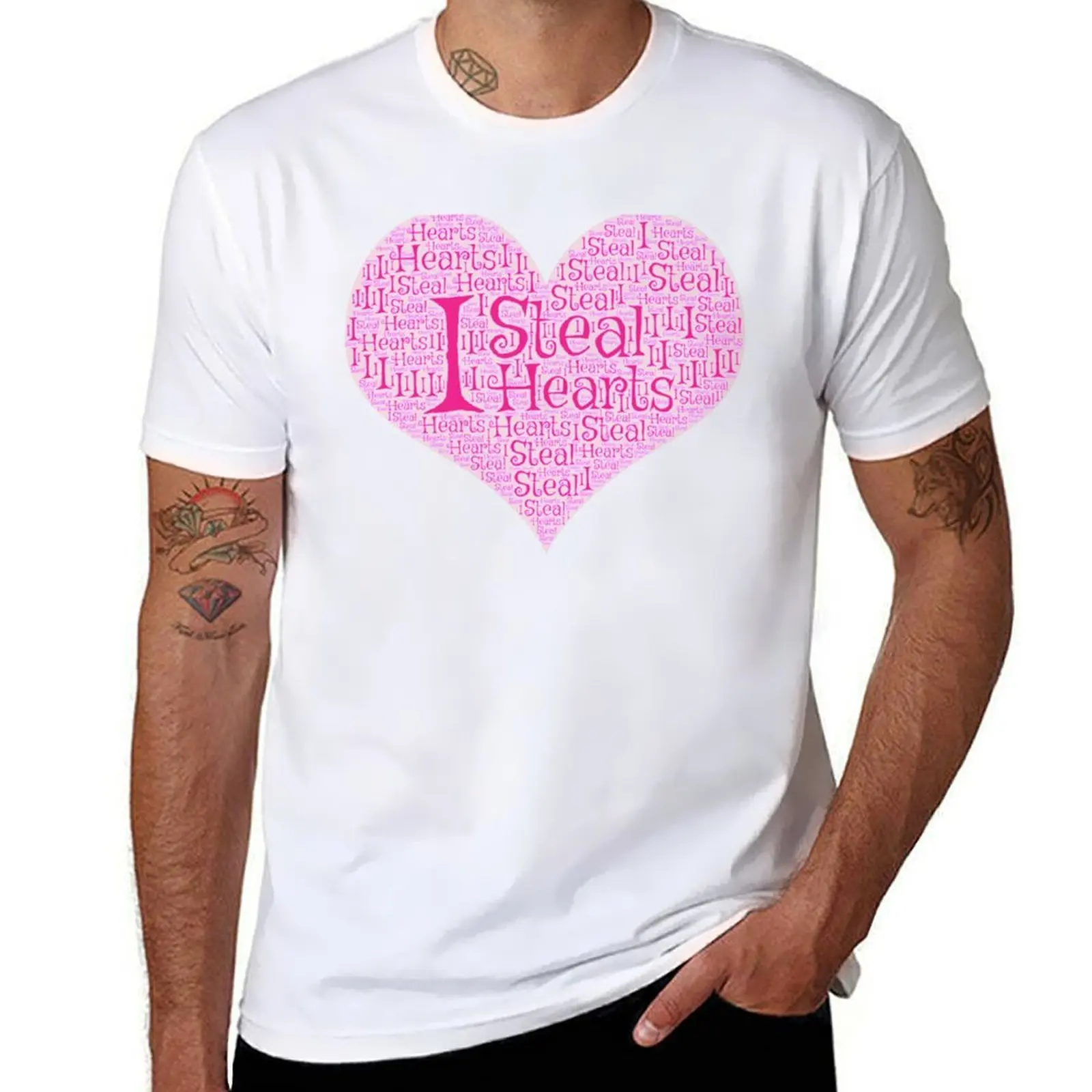 

I Steal Hearts, Funny Cute Valentines Day Gag Gift Heart For Couples, Boyfriend or Girlfriend. T-Shirt