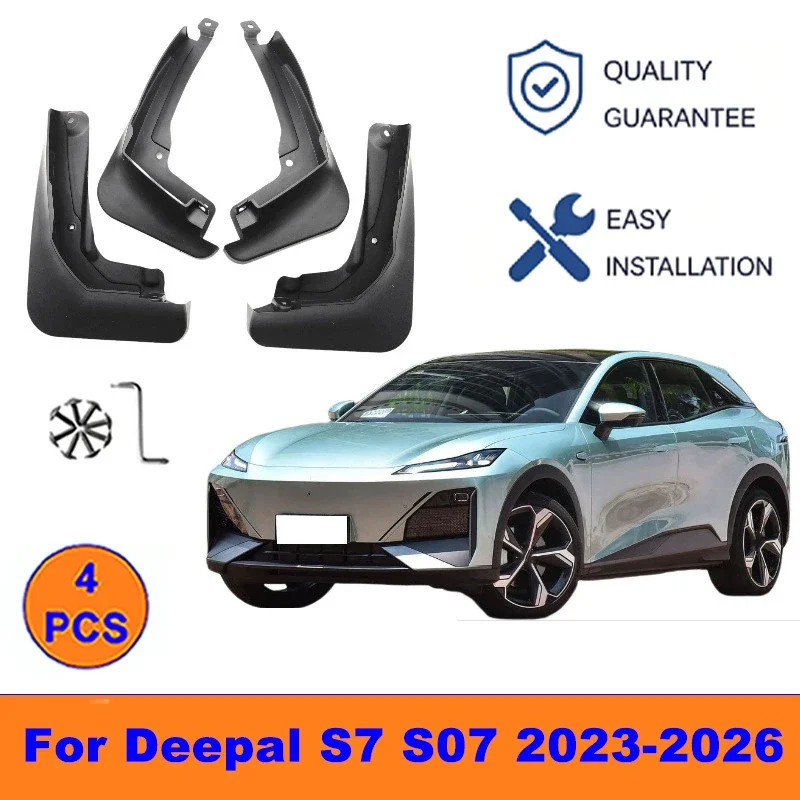 

4Pcs Mud Flaps For Deepal S7 S07 2023-2026 - Splash Guards Front & Rear Wheel Fender Mudguards Car Exterior Protection Accessory