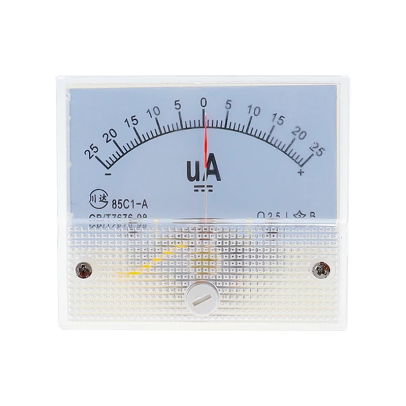 85c1 positive and negative ammeter DC milliammeter microammeter ± 25ua 50ua 100ua 200mA 300mA 5A 10A bidirectional ammeter