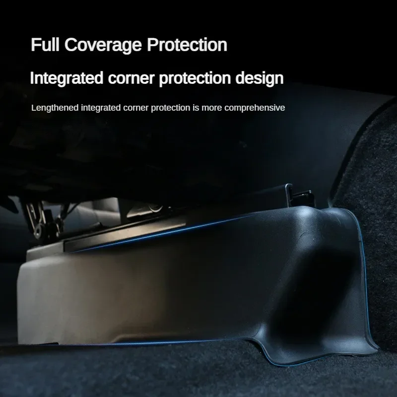 For Tesla Model Y 2021-2024 Under Seat Corner TPE Guard Front Rear Seat Slide Rails Protector Cover Anti-Kick Protection Shell view 3