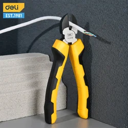 Deli 6 Inch 7 Inch Universal Plastic Nippers Mini Diagonal Pliers Multifunctional Hardware Hand Tools Electrician Wire Cutter