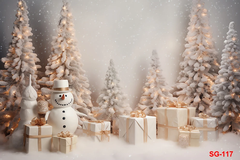 Buon natale inverno natale foresta fiocco di neve regalo albero di natale Retro tavola di legno festa per bambini Baby Shower photochask Studio