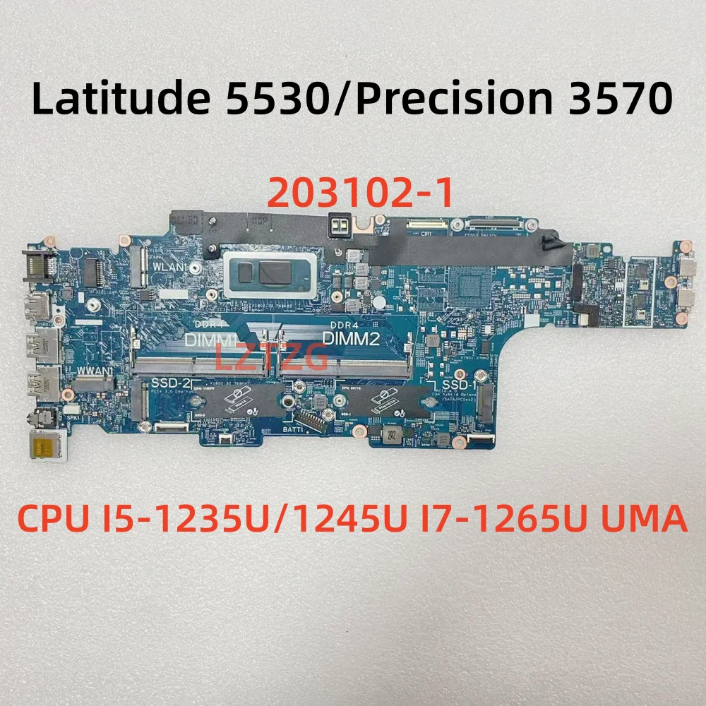 

203102-1 For Dell Latitude 5530/Precision 3570 Laptop Motherboard CPU I5 I7-12th Gen DDR4 CN-0TH33P 100% Tested OK