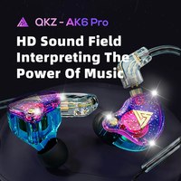 Original QKZ AK6 Pro Detachable Wired Earphone Dynamic With Mic Copper Driver Hifi Subwoofer Headphone Sport Music Game Headset