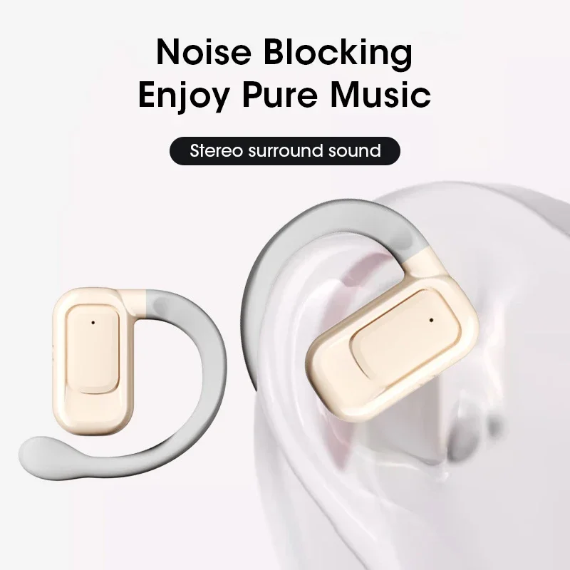 Cuffie Wireless aws auricolari Deep Bass Rotable Earhook auricolari aperti Bluetooth 5.3 con microfono per driver Office Sports