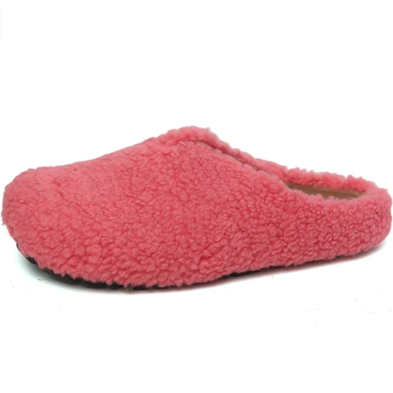 Winter Warm Bont Vrouwen Muilezels Slippers Casual Cover Teen Dames Comfort Zachte Zool Flats Huis Katoenen Schoenen