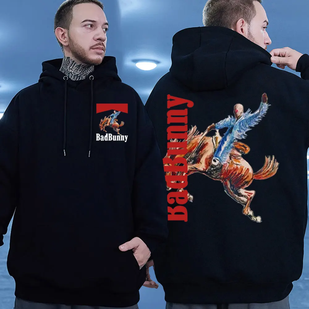 

Rapper Bad Bunny Nadie Sabe Lo Que Va A Pasar Mañana Album Hoodies Hip Hop Hooded Sweatshirts Men Women Clothes Loose Pullover