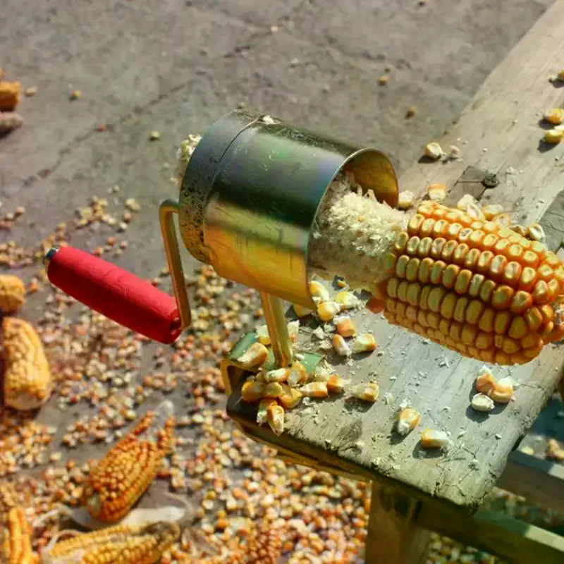 Desgranador de maíz manual con manivela, diseño de clip, herramienta de trilla de maíz, separador de granos para accesorios/aparatos de cocina