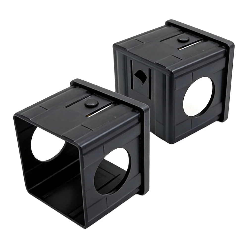 60mm to 50mm Square Tube Adapter Bushing Black Plastic Reducing Sleeve for Indoor Gym and Fitness Station Builds