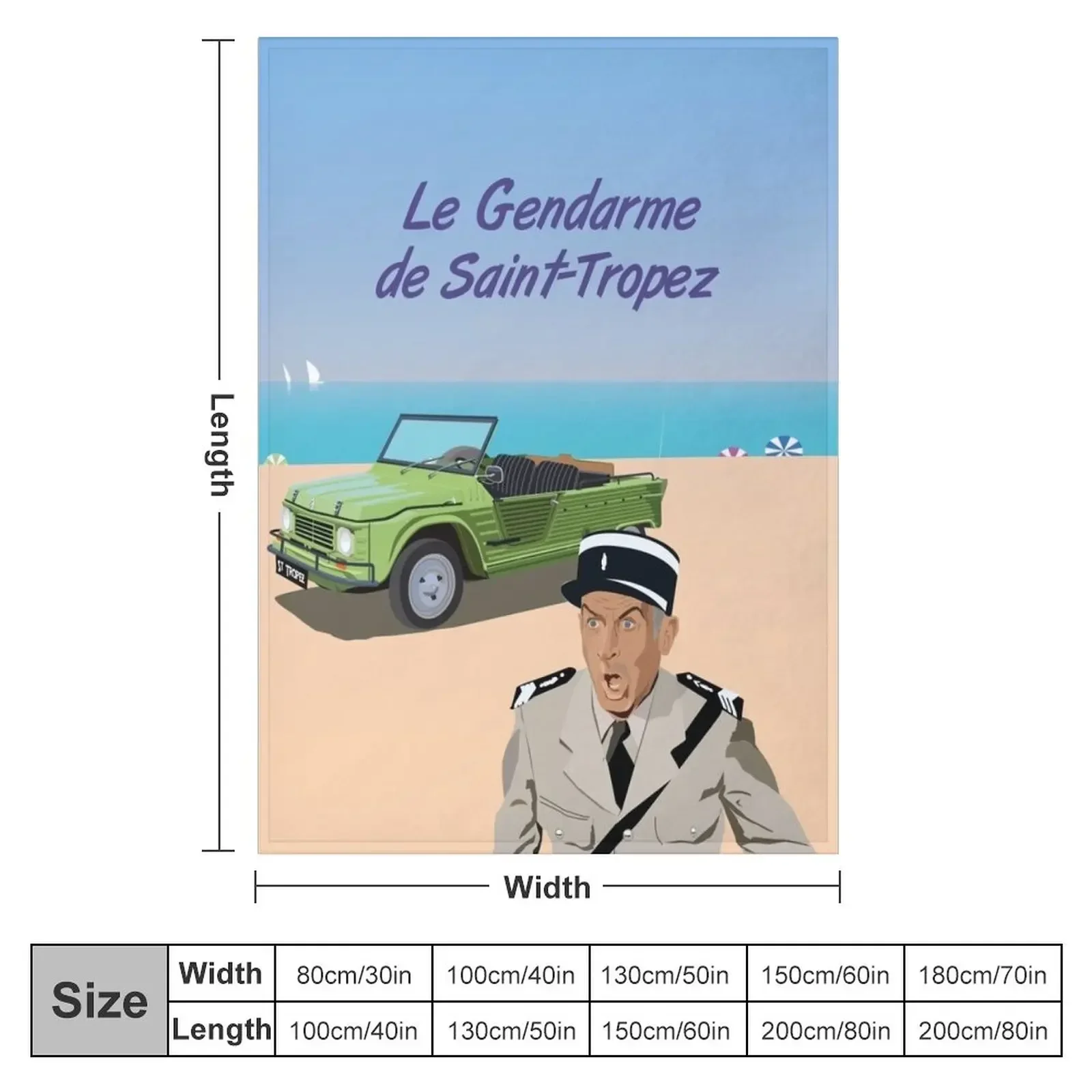 The gendarme of Saint-Tropez Throw Blanket Multi-Purpose warm winter Sofa Shaggy Blankets