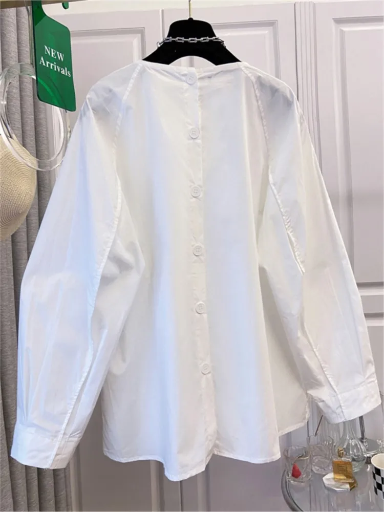 Frühling Lose Damen Shirt Sweatshirt Dünne Basis Shirt Patchwork Design Tragen T-shirt Bequeme Passform Rundhals Damen Tops