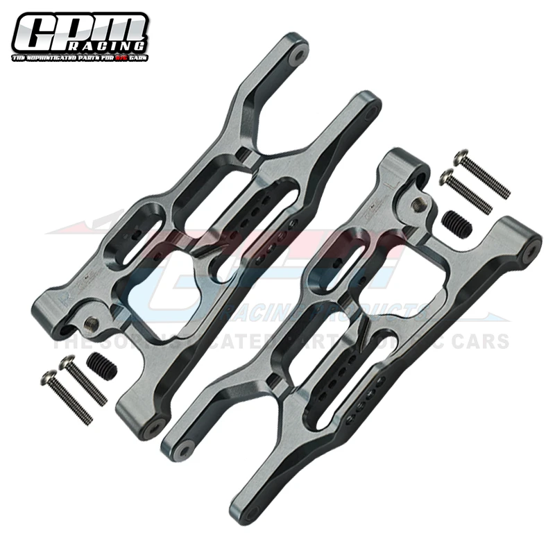 Brazos inferiores traseros de aluminio GPM para LOSI 1/10 Lasernut Tenacity Ultra 4 Rock