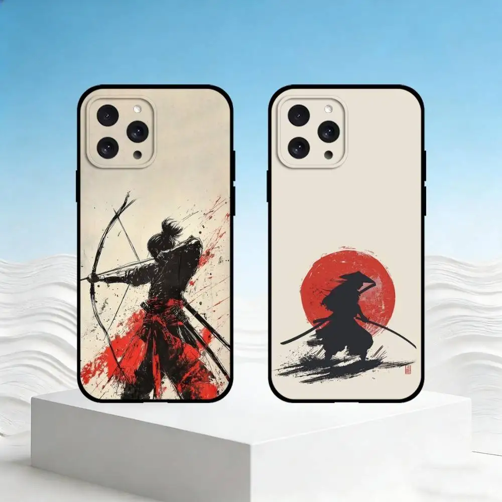 

B-bushido Phone Case For iPhone 17,16,15,14,13,12,11 Plus,Pro Max,SE4Soft Silicone Black Cover