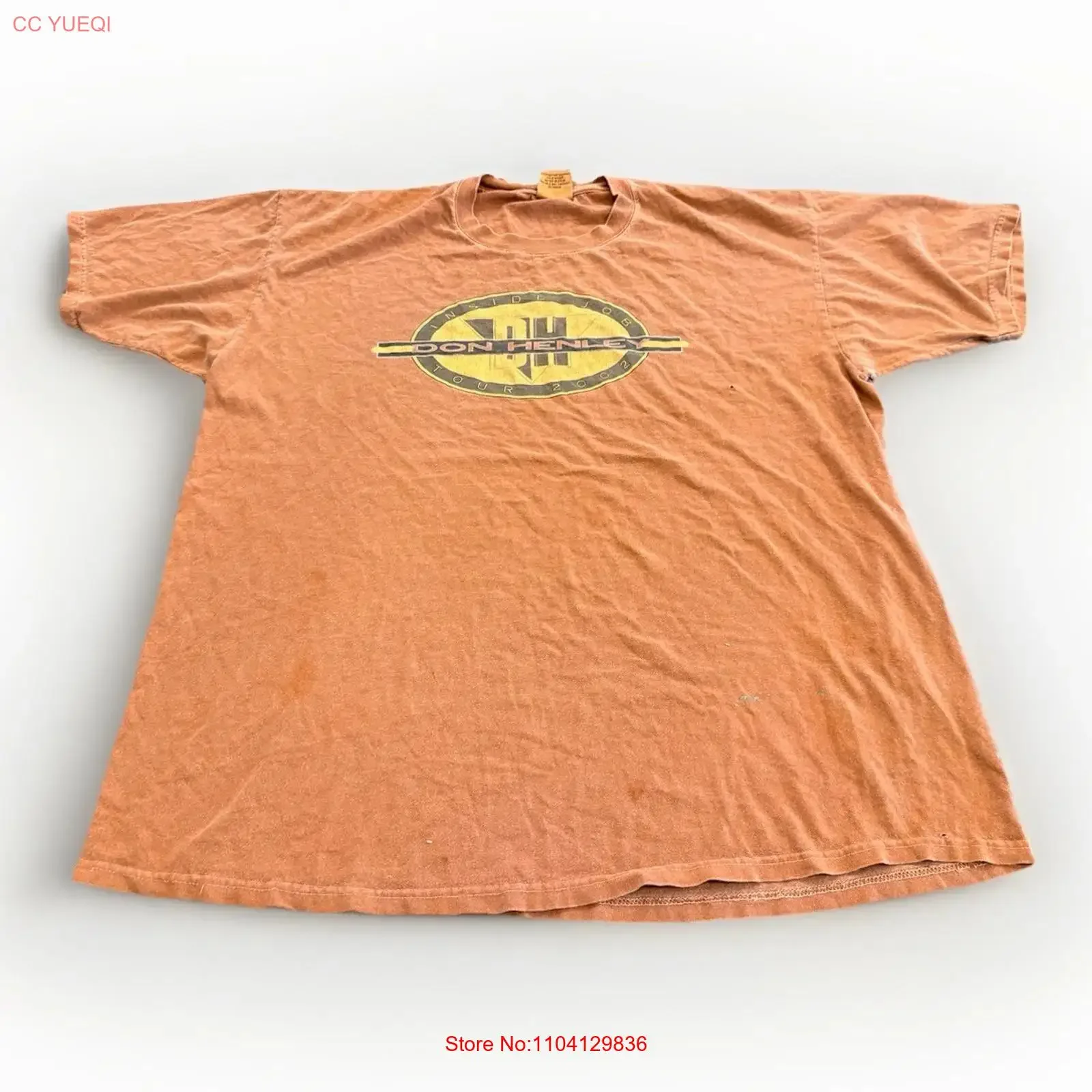 Camiseta Vintage Y2K Anvil Don Henley Inside Job Tour 2002, talla XL, estilo vintage estadounidense, lavada, cómoda, ropa de diseñador con gráfico para hombre