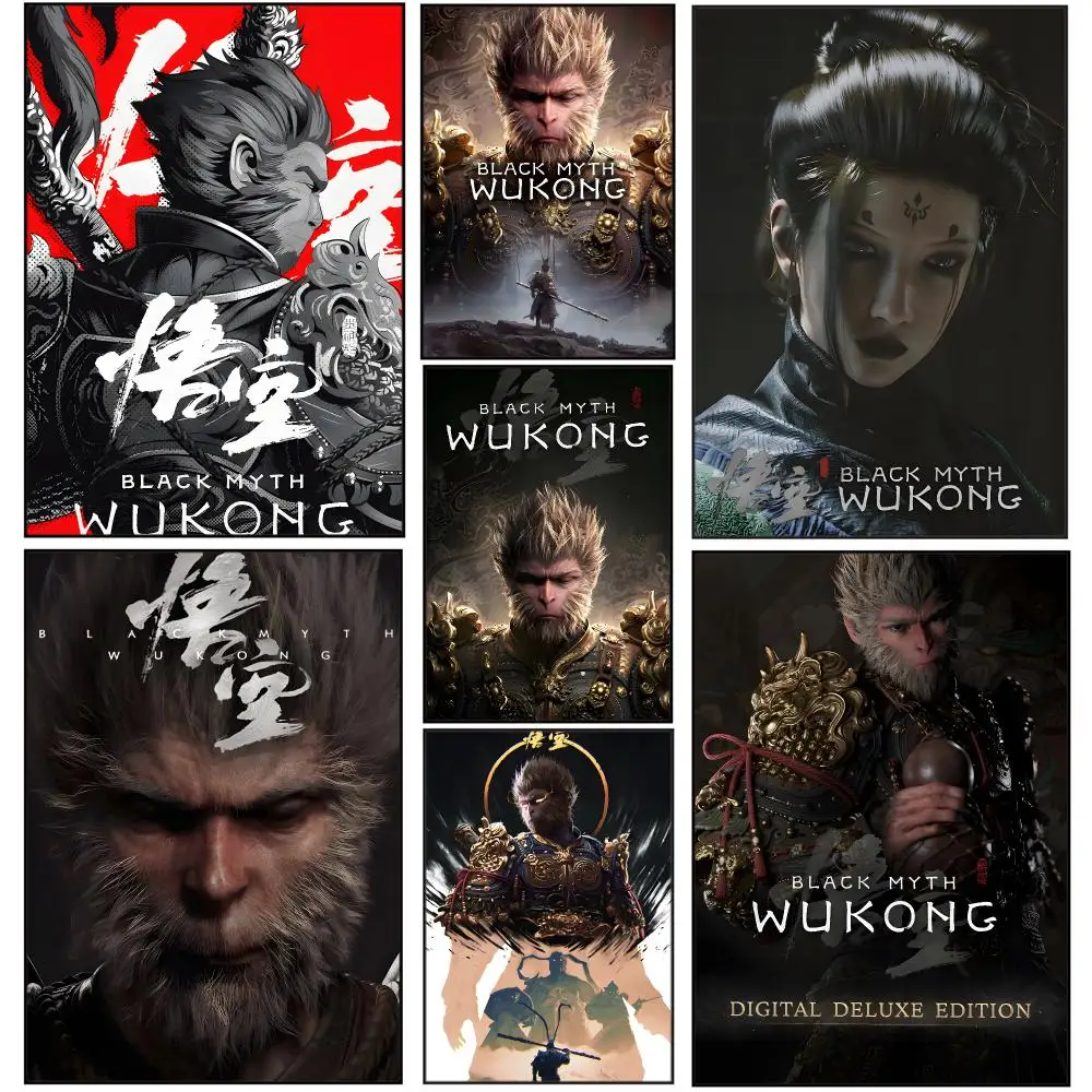 Video Game B-Black Myth Wukong Poster HD Waterproof Aesthetic Wall For Home Decor Trendy Durable Easy To Apply Art