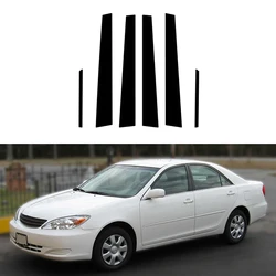 Fit For Toyota Camry XV30 2002 2003 2004 2005 2006 6 Pcs Pillar Posts Door Side Gloss Black Window Decor Sticker Cover Kit