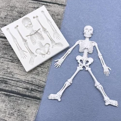 Skeleton Halloween Silicone Sugarcraft Chocolate Cupcake Baking Mold Resin Tools Fondant Cake Decorating Tools