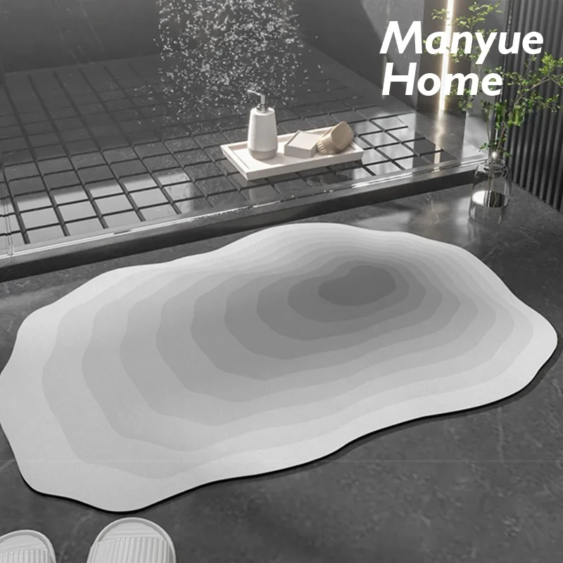 

Быстросохнущий силиконовый коврик для ванной комнаты, впитывающий воду, нескользящий, для туалета и дома, комфортный коврик для ног