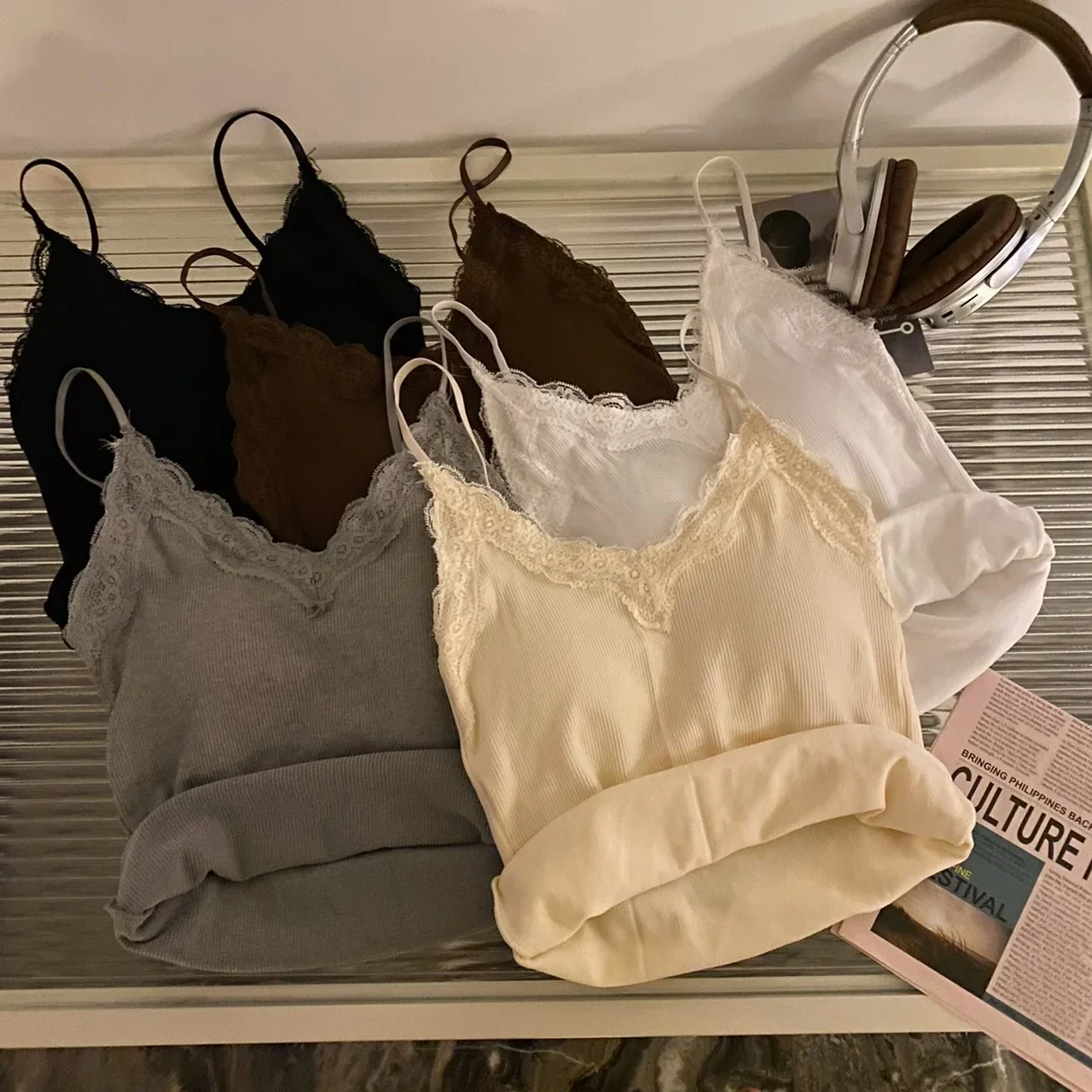 Thumbnail 2 - #17 Latest Lace Trim Camisole Offers
