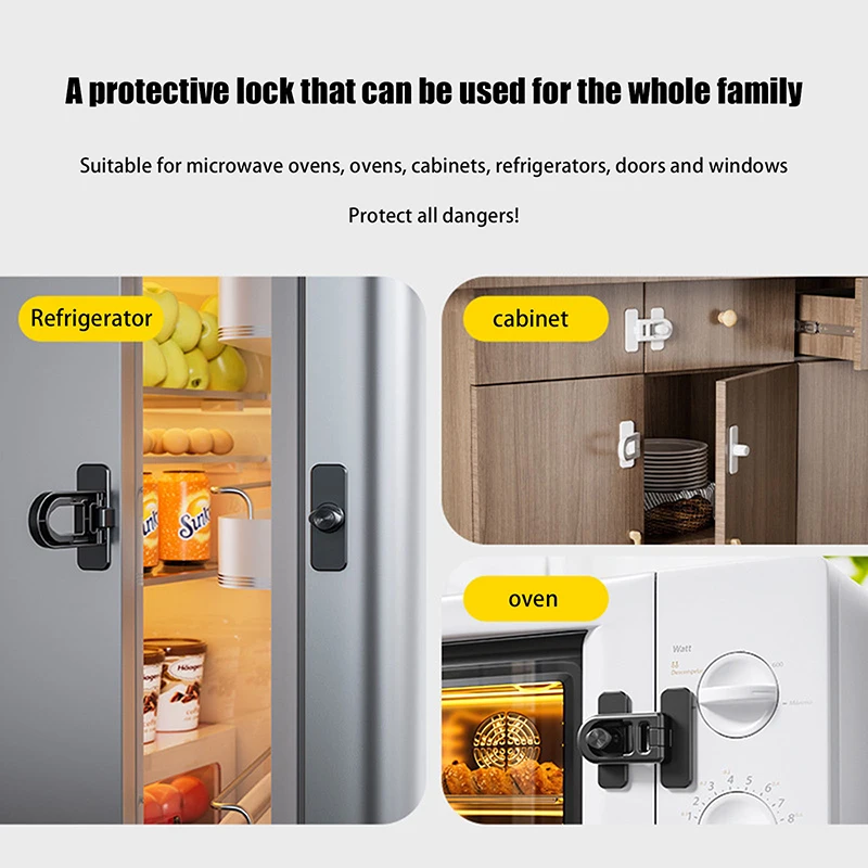 

1Pc Baby Toddler Refrigerator Door Lock - Anti-Pinching Child Safety Latch & Security Protector