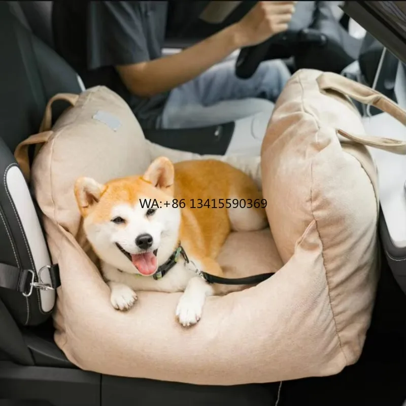 

Portable Pet Car Seat Pet Booster Seat Dog Bed Custom LOGO OEM Travel Dog Car Seat Carrier Bag with Safety Belt Dog Products